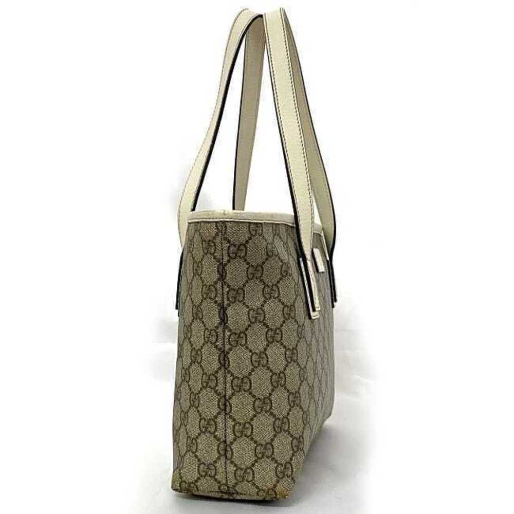 Gucci All GG Tote Business Supreme Bag One Shoulder Brown over Beige White
